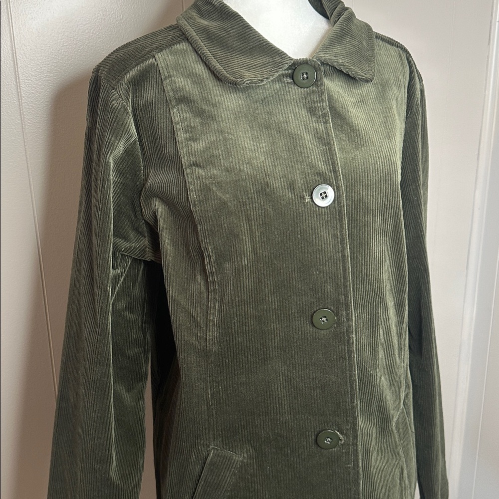 EUC Denim & Co. Wide Wale Corduroy Barn Jacket